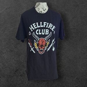 Distressed Black Hellfire Club Graphic T-Shirt